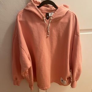 Blush colored adidas hoodie